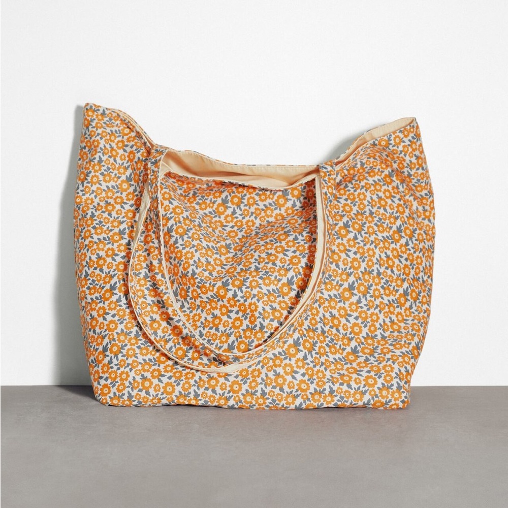 Zara floral tote bag